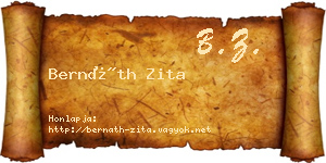 Bernáth Zita névjegykártya